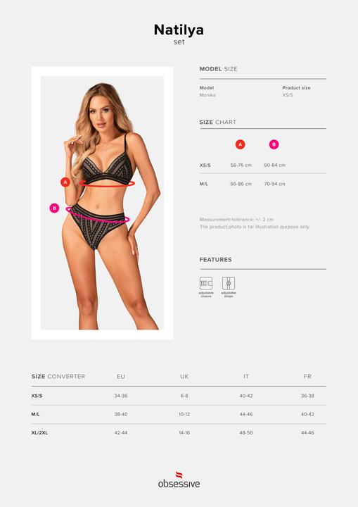 Immagine prodotto Obsessive Set Natilya - Nero (M/L)