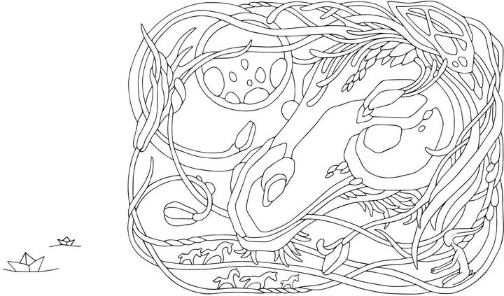 Actual product image Colouring book: Kaleidoscope of the imagination