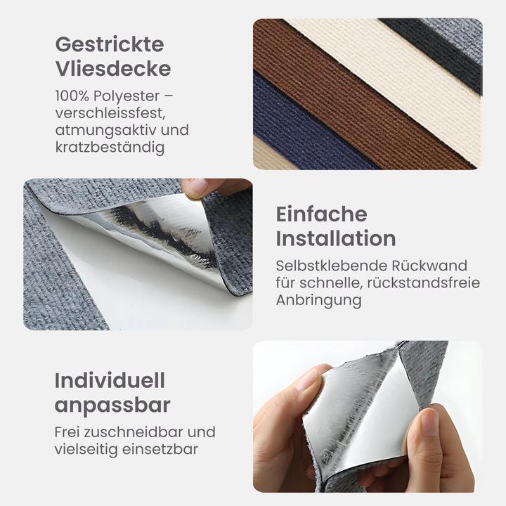 Produktbild Hermex Kratzmatte für Katzen Klettermatte Kratzschutz Kratzbrett Kratzwand (0.40 cm, Weiss)