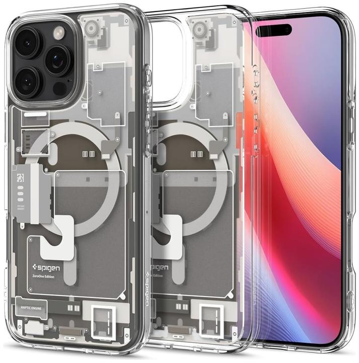 Actual product image Spigen Ultra Hybrid Mag Magsafe case for iPhone 16 Pro Max 6,9" zero one natural titanium (Apple iPhone 16 Pro Max)