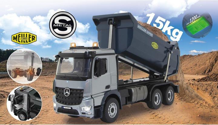 Actual product image Jamara Dump Truck Mercedes-Benz Arocs Metal Meiller 1:20 2.4GHz