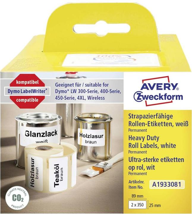 Actual product image Avery sal labels (roll) 89 x 25 mm foil 1 set