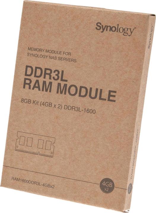 Produktbild Synology RAM1600DDR3L-4GBX2 (2 x 4GB, 1600 MHz, DDR3-RAM, SO-DIMM)
