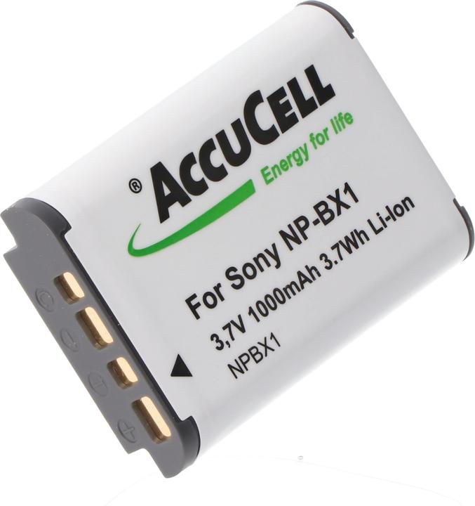 Actual product image AccuCell battery suitable for Sony NP-BX1, Cyber-shot DSC-RX100, not original battery