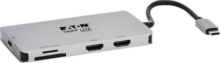 Produktbild Eaton USB-C Dock Dual Display - 4K 60Hz HDMI USB 3.2 Gen 1 USB-A Hub Memory Card 100W PD C (USB-C, 2 Ports)