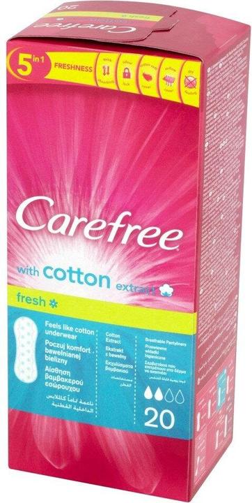 Carefree Normal With Cotton Extract Panty Liners Fresh Scent 20Pcs (Körperpuder)