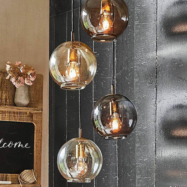 Image du produit Loberon Lampe à suspendre Brontille brun/laiton vieilli (E27)