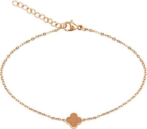 Image du produit HCA Armband Piece of Life - rosévergoldet - Kleeblatt (17 cm, Acier inoxydable)