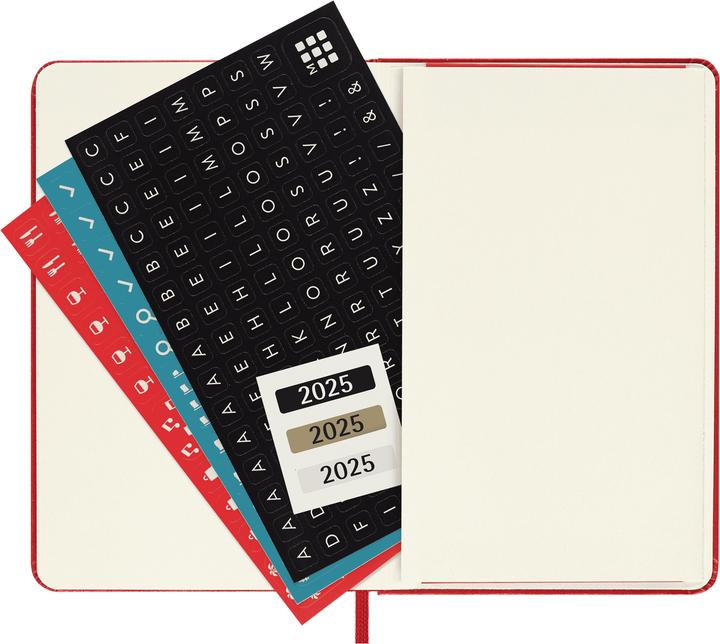 Productafbeelding Moleskine 12 maanden weekkalender 2025, pocket/A6, 1 week = 1 pagina, rechts gelinieerd (A6, Pocket, Engels)