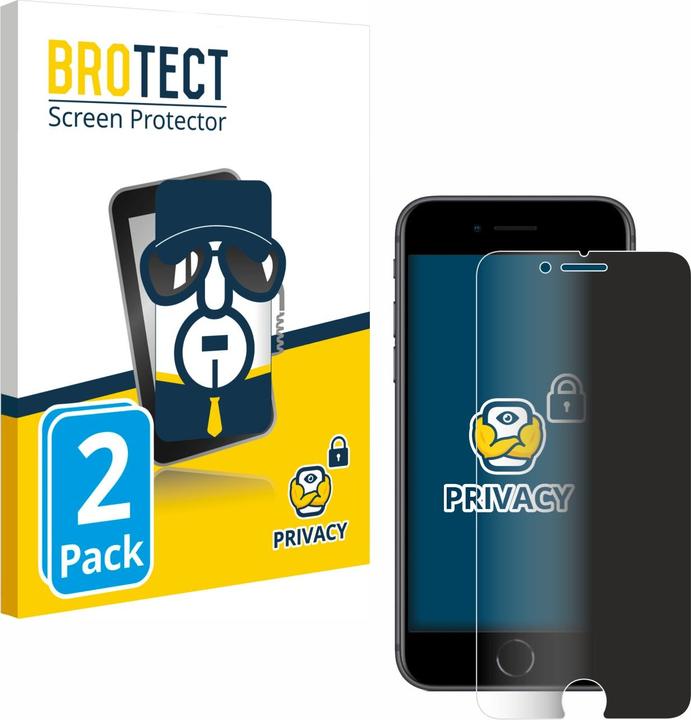 Actual product image BROTECT Anti-spy privacy film Blue light protection film (2 Piece, Apple iPhone 8)