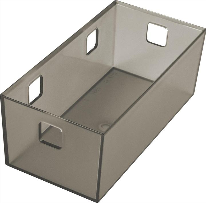 Ninka Banio Behälter 2-fach für Schubladeneinsatz, graphit transluzent 164x84mm