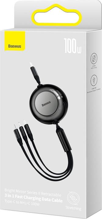Image du produit Baseus 3 in 1 Multicharger USB-Cable (1.10 m, USB 3.2 Gen 1)