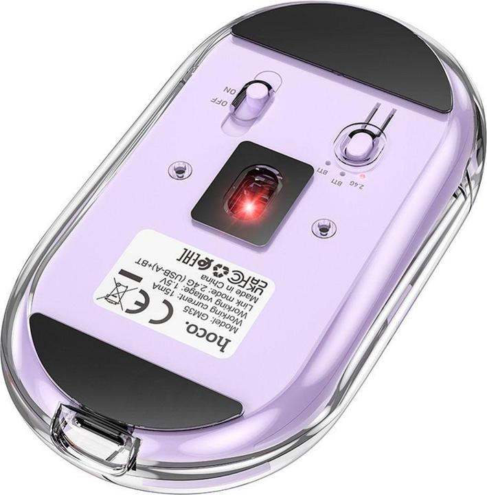 Hoco GM35, 1600DPI, Purple (Wireless)