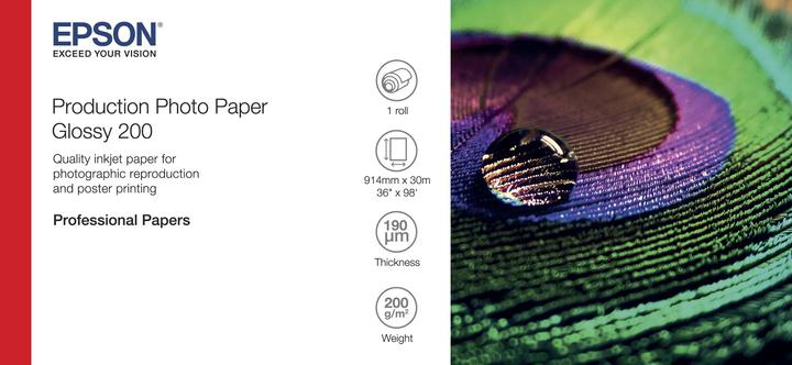 Productafbeelding Epson Productie fotopapier glanzend 200 (200 g/m², 91,4 cm x 30,5 m, 1 x)