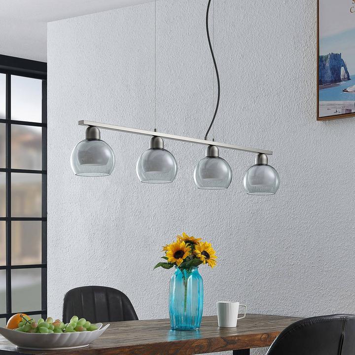 Actual product image Lucande Kaiya 4 pendant light nickel (E14)
