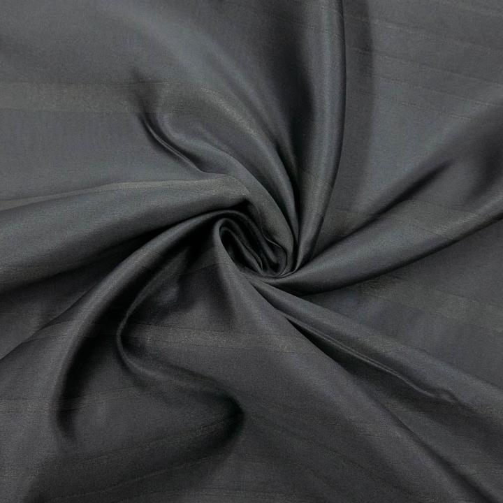 Image du produit Stoffrestposten Tissu pour rideaux opaque - noir avec bandes transversales - quantité minimale de vente : 1 mètre