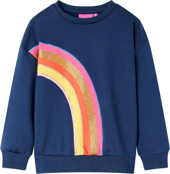 VidaXL Kinder-Sweatshirt Marineblau 128,Material: 95 % Baumwolle. 5 (128)
