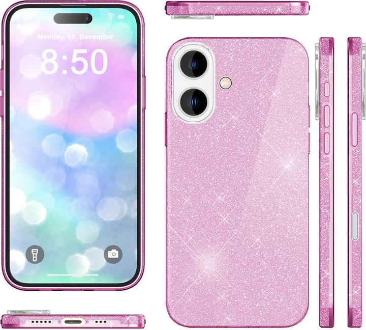 Produktbild Nalia Glitzer Hybrid Hülle (Apple iPhone 16)