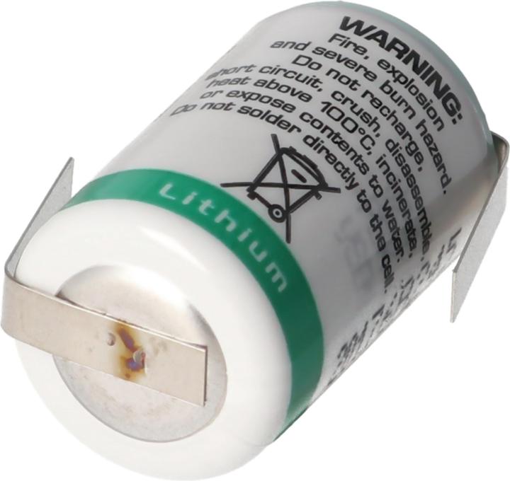 Actual product image Saft Batterie LS14250CNR, Size 1/2 AA, Lötfahnen Z-Form (1 pcs., AA, 1100 mAh)