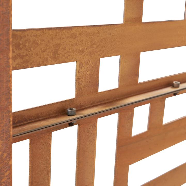 Image du produit Casa.Pro Trennwand Bernalda 180x120 cm Stahl Edelrost (180 x 120 x 40 cm)