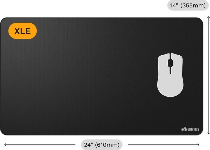 Actual product image Glorious Mouse Pad 2 XL Extended - Stitched - Black (XL)