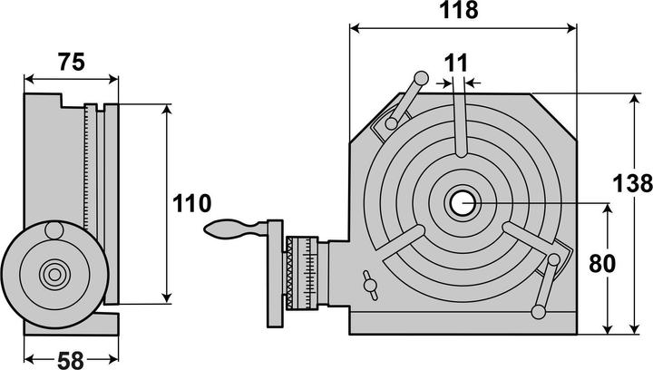 Produktbild Vertex Rundtisch Ø 110 mm HV-4