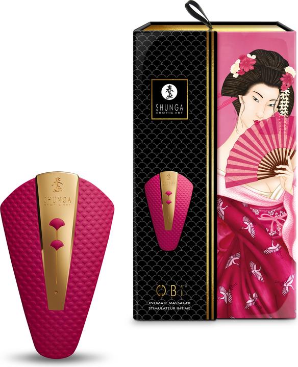 Actual product image Shunga Obi Intimate Massager Rasberry