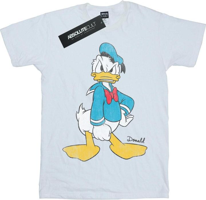 Actual product image Disney Girls Donald Duck Angry Cotton T-Shirt (140, 146)