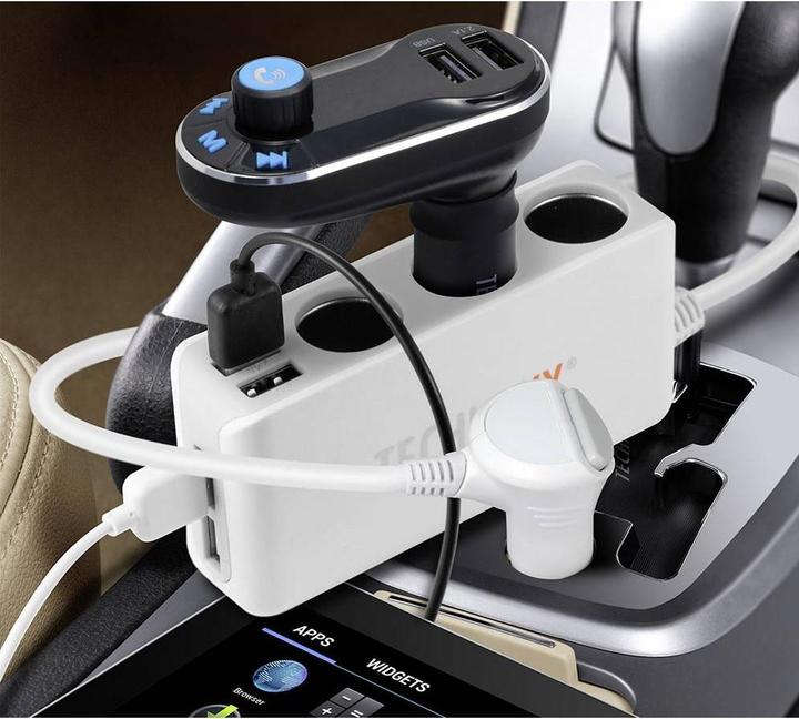 Image du produit Technaxx Chargeur de voiture 4 connexions USB et distributeur 3 voies