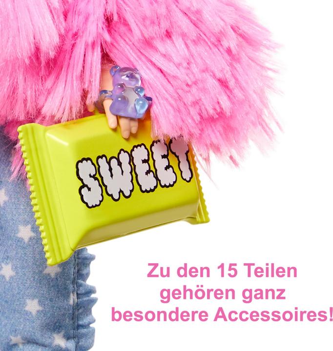 Actual product image Barbie Extra Doll - Fluffy pink jacket