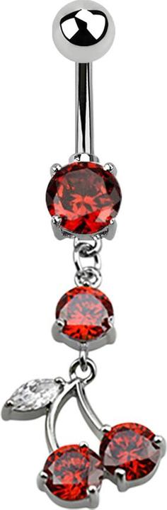 Immagine prodotto Star Piercing Banana in argento con ciondolo arancione (senza ottone, Acciaio chirurgico 316L)