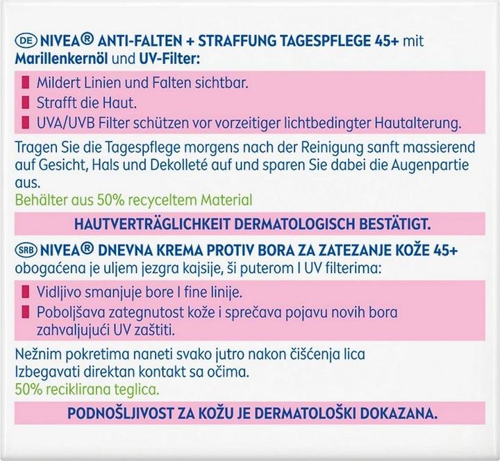 Image du produit NIVEA Anti-rides jour 45+ (50 ml, Crème de jour)
