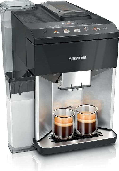 Produktbild Siemens TQ515D03 EQ500 Kaffeevollautomat Edelstahl - Klavierlack schwarz