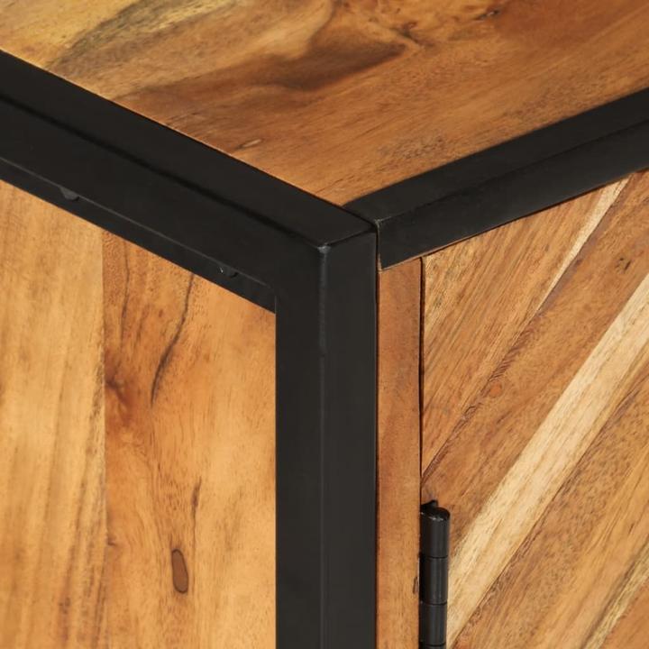 Image du produit VidaXL Armoire de salle de bain en acacia et fer (40 x 30 x 60 cm)