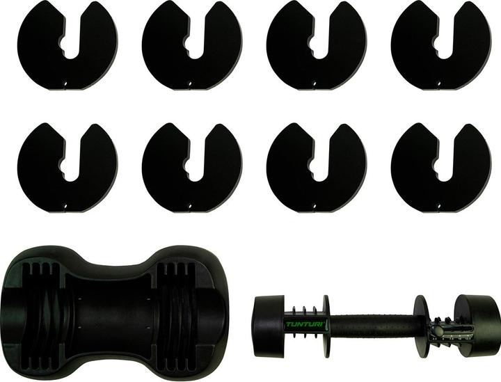 Produktbild Tunturi Verstellbare Selector Kurzhantel (1 x 2.5 kg - 12.5 kg)