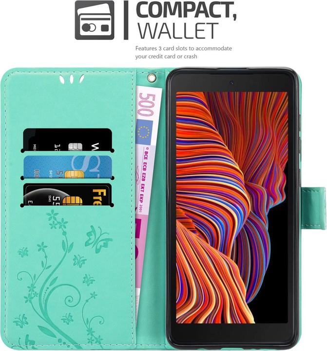Actual product image Cadorabo Case Flower Book (Samsung Galaxy Xcover 5)