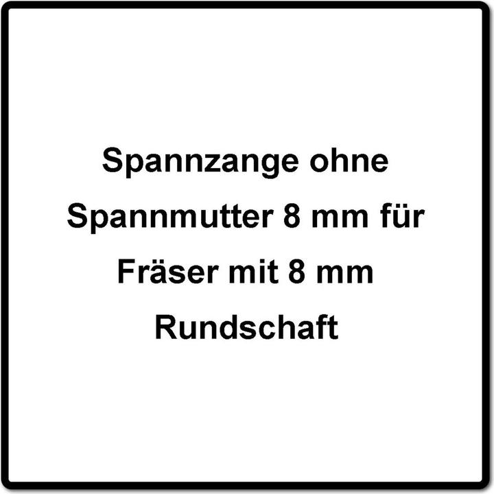 Actual product image Bosch Professional Zubehör Collet chuck without clamping nut, 8 mm, for Bosch router