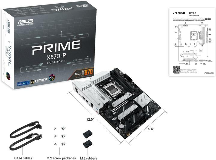Immagine prodotto ASUS PRIME X870-P (ATX, X870, AM5, DDR5) (AM5, AMD X870, ATX)