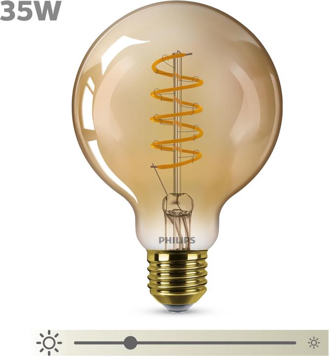 Actual product image Philips LED lamp G120 7W (50W) WW clear D (E27, 7 W, 250 lm, 1 x, A)