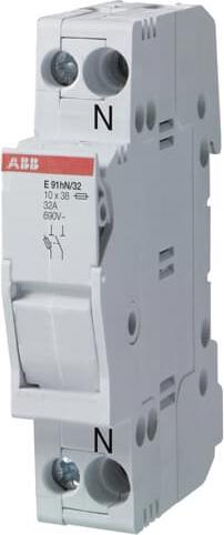 ABB Fuse holder, 1+N pole, 32A for 2CSM200913R1801 (Micro fuse, 32 A)