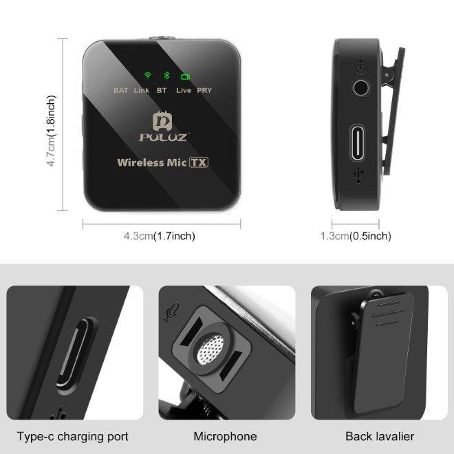 Produktbild Puluz Dual Lavalier Mikrofon USB-C