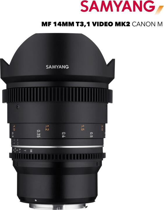 Image du produit Samyang 14mm T3.1 MK2 Canon M (Canon EF-M, Plein format)