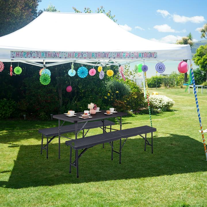 Actual product image Relaxdays Garden table (118 cm)