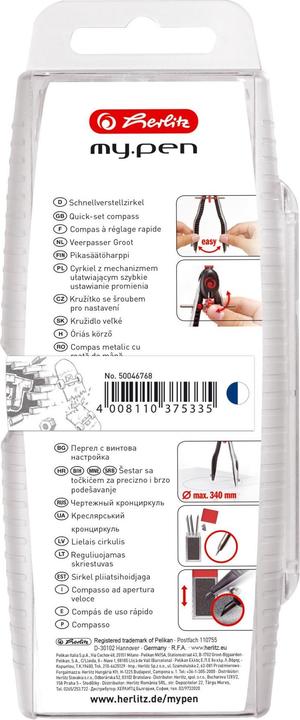 Produktbild Herlitz my.pen Zirkel, -Weiss