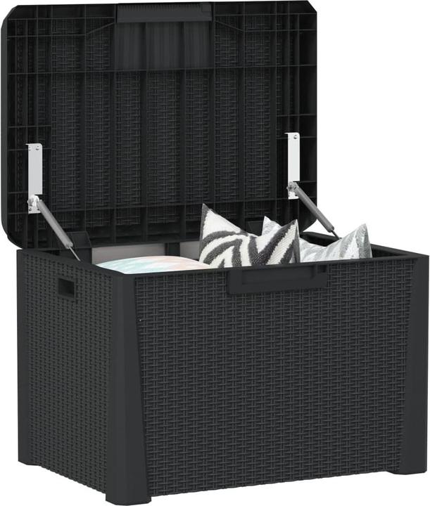 Actual product image VidaXL Gartentruhe Anthrazit 125 L PP,Farbe: Anthrazit,Material