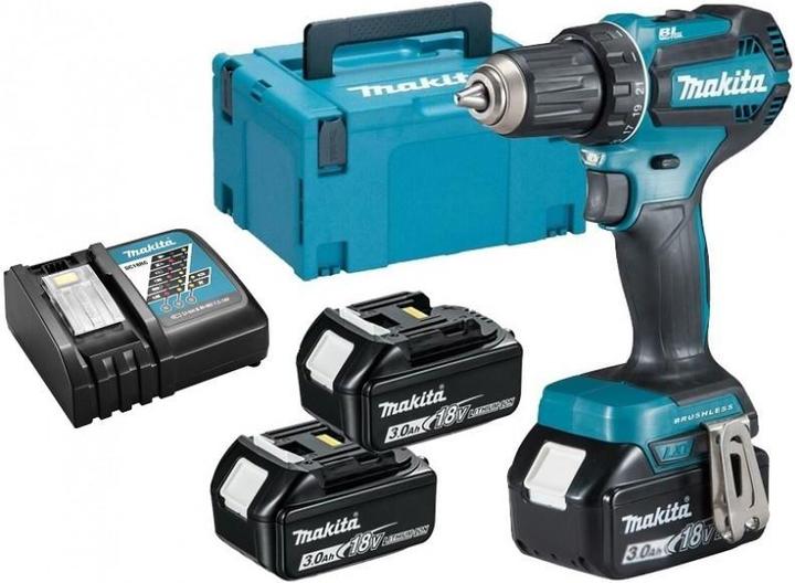 Immagine prodotto Makita Trapano-avvitatore DDF485RF3J 18V 50Nm 3x3,0Ah MAKPAC (Batteria ricaricabile)