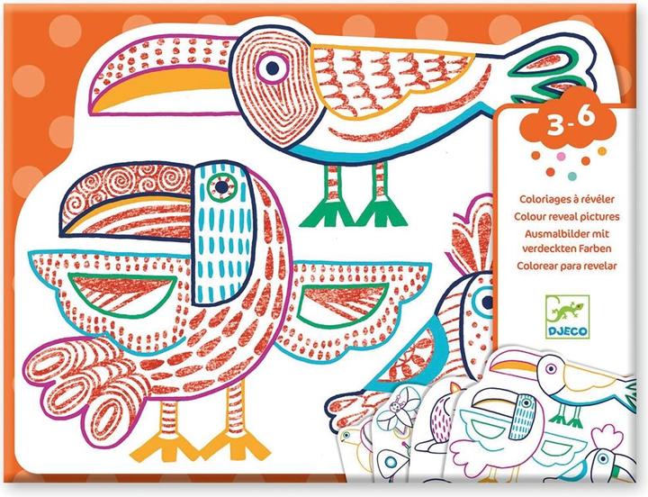 Actual product image Djeco Colouring pictures hidden colours wilderness family