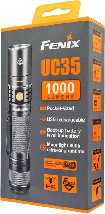 Produktbild Fenix UC35 V2.0 LED Taschenlampe mit USB Anschluss (14 cm, 1000 lm)