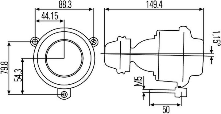 Produktbild Hella Nebelscheinwerfer Halogen DE für DAF MERCEDES