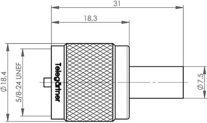 Actual product image Telegärtner UHF cable connector crimp G02 crimp/crimp, B0606, G02 (RG-59 B/U)